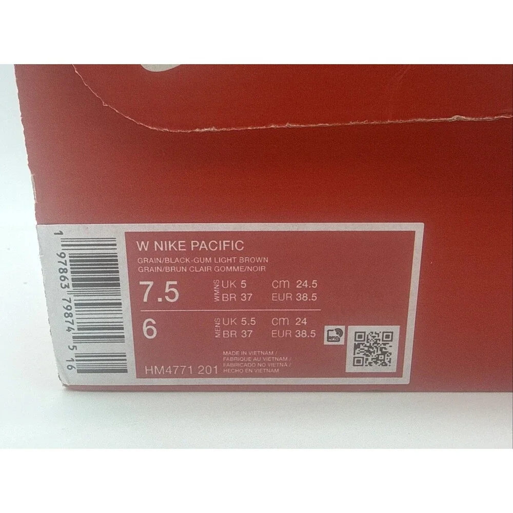 Size 7.5 - Nike Pacific Grain Black Gum W